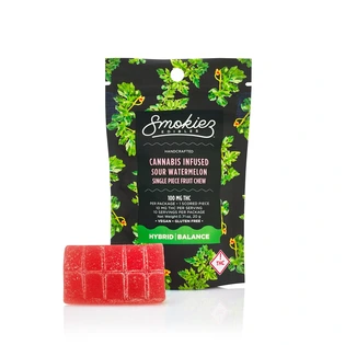 (each) Sour Watermelon Fruit Chews 10pk | 100mg