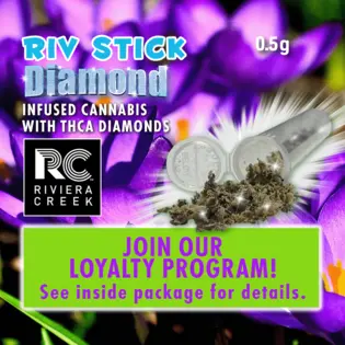 (0.5g) Riv Stick Diamond THCa Infused Cannabis Blend (0.5g)