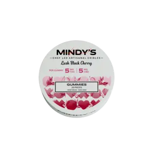 (each) Mindy's Kitchen Lush Black Cherry 1:1 Gummies 20pk (100mg CBD/100mg THC)