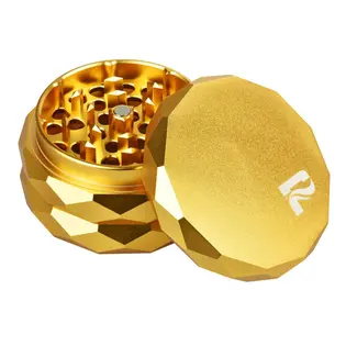 ACC Pulsar Diamond Faceted Aluminum Grinder - 2.25" Gold