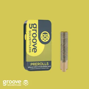 (each) Hash Infused Pre-Roll - Tropicana Cherry/Sour Diesel 2.4g (3pk) - Groove Solventless