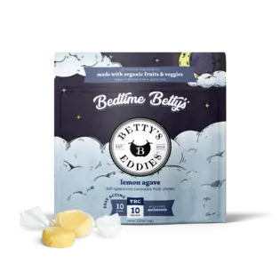 (0.1g) Bedtime Lemon Agave Chews (with Melatonin) | 100mg | Fruit Chews | Betty's Eddies