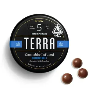 (0.1g) Chocolate Bites | KIVA | Milk Chocolate Blueberries [20pk]