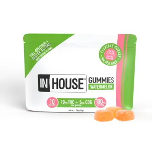 (0.1g) Watermelon | 100 mg THC: 50mg CBG | Gummies | In House