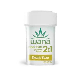 (each) WANA Exotic Yuzu 2:1 Gummies 200mg CBD/100mg THC