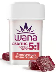 (0.1g) POMEGRANATE BLUEBERRY ACAI 5:1 CBD GUMMIES 10 PK