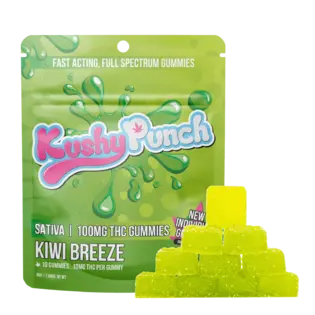 (0.1g) Kiwi Breeze Individual 10pk Gummies (100mg)