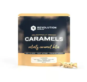 (0.1g) Revolution - Caramel - Creamy Caramels Indica - 1ct (100mg)