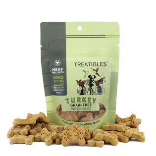 (each) Treatibles CBD - Dog Hard Chew Turkey - 45ct - 180mg CBD (4mg/treat) $32