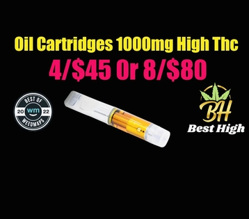 4/$45 or 8/$80 Craft Cartridges 1000mg (1 Gram) High THC %