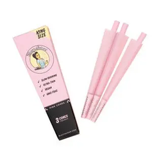 (each) Blazy Susan Pink Paper Cones King Size (3ct)