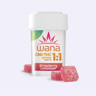 (each) Wana Gummies - Strawberry Lemonade 1:1 - Hybrid