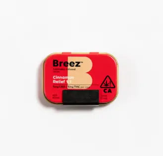 (0.01g) Breez - Cinnamon Relief Mint Tins 1:1 - 20ct (100mgTHC/100mg CBD)