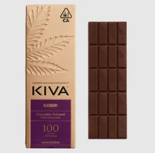 (0.1g) KIVA | BLACKBERRY DARK CHOCOLATE BAR | CHOCOLATE | 100MG (HYBRID)