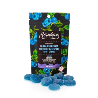 (0.11g) Sour Blue Raspberry Fruit Chews 10pk 100mg | 1 Day | 486303