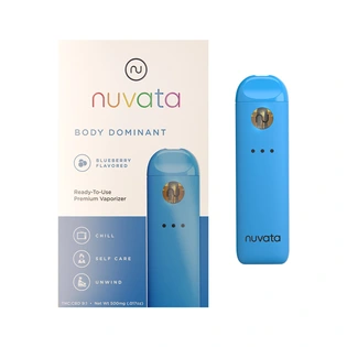 (0.5g) Effects-Based Disposable Pen | nuvata | Body Dominant Blueberry [9:1 THC/CBD]