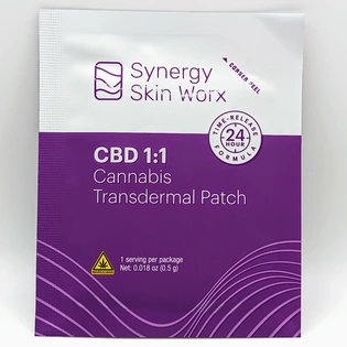 (0.025g) CBD 1:1 Transdermal Patch (Synergy Skin Worx) 25mg