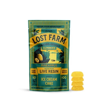 (0.1g) Gummies | Lost Farm | Pineapple [Live Resin] [10pk]