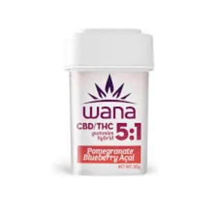 (0.1g) WANA | Pomegranate Blueberry Acai 5:1 (CBD:THC) | Gummy | Hybrid