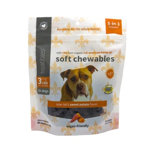 (each) Treatibles Tater Tot’s Sweet Potato 3mg CBD Soft Dog Chews