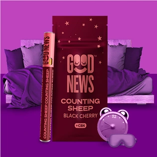 (each) COUNTING SHEEP Black Cherry 1:4 CBN:THC Vape Pen 300mg