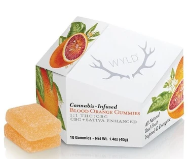 (0.1g) Gummies | WYLD | Blood Orange CBC+Sativa [10pk]