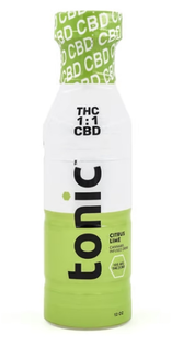 (0.1g) Beverage | Tonic | Citrus Lime [1:1 CBD/THC] [12oz]