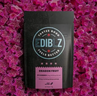 (0.1g) Fast-Acting Gummies | DIBZ | Dragon Fruit [1:1 THC:CBD] [10pk]